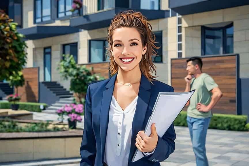 Professional real estate agent presenting property in Tennessee